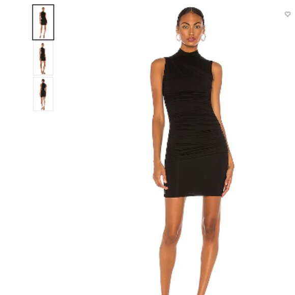 NWT The Line by K Ayme Ribbed Mockneck Dress Black Small - Picture 3 of 9